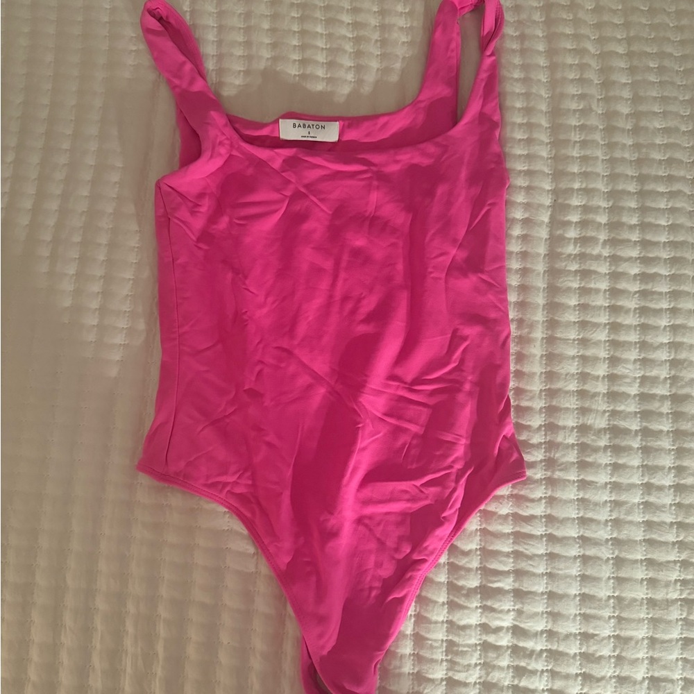 Aritzia Babaton Pink Contour Bodysuit
